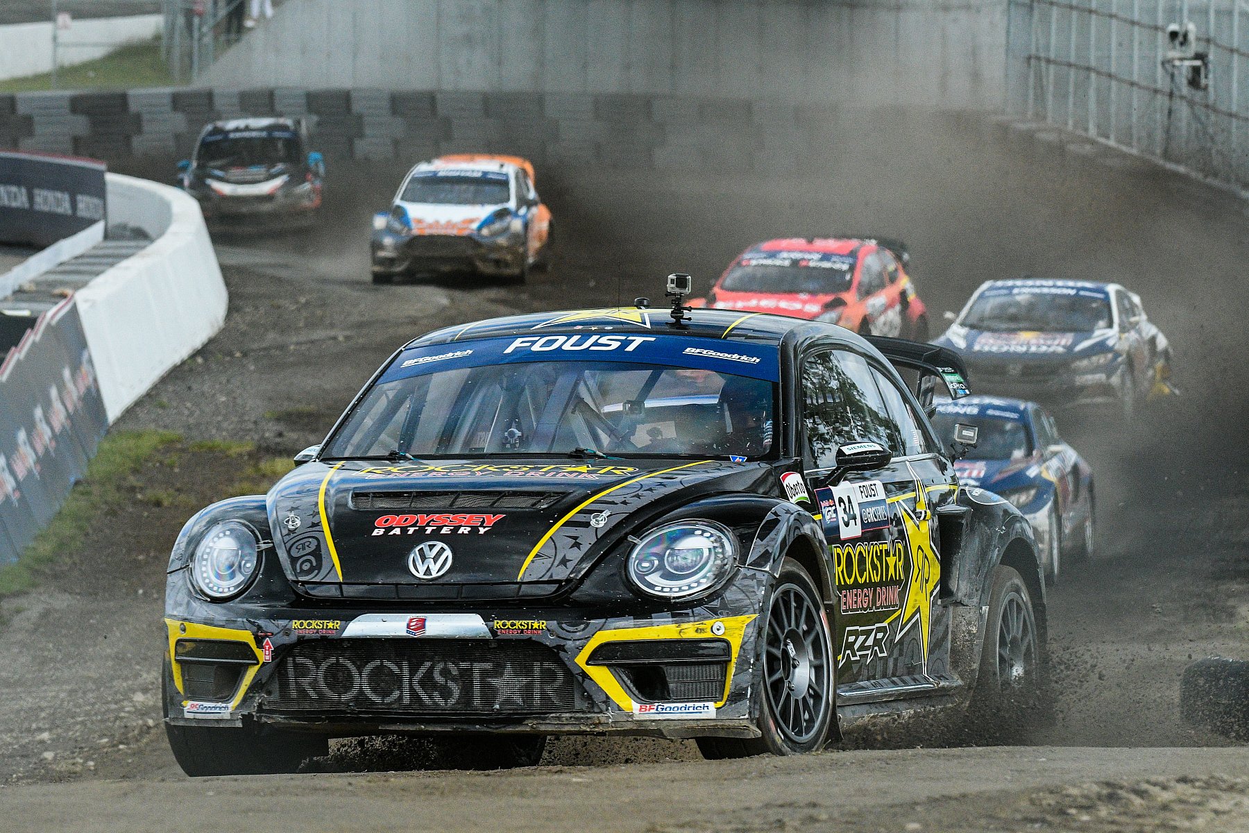 Red Bull Global RallyCross at Thompson Speedway Motorsports Park - Tanner Foust in the lead